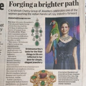 Sowmya Krishnamurthy Pushing Indian handicraft toy industry forward